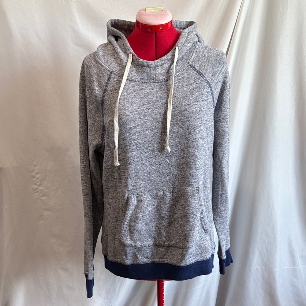 XL54 Women's Heather Gray Hoodie with Navy Accents